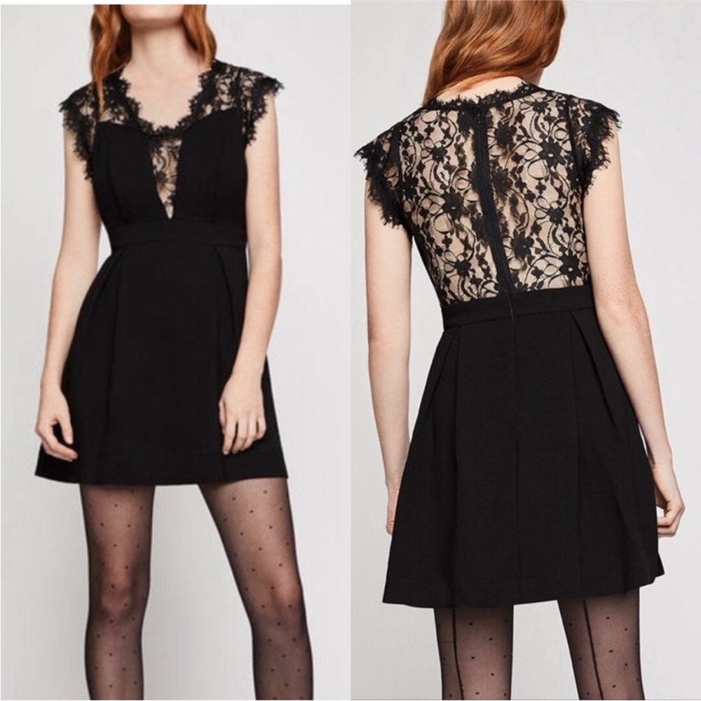 NWT BCBGeneration Black Lace Back Mini Dress - Holiday Party